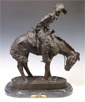 AFTER REMINGTON WESTERN BRONZE 'THE NORTHER'