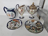 5 pieces of oriental china