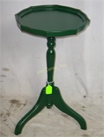 Vintage Green Octagon 12" Plant Stand Table