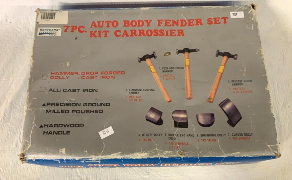 AUTO BODY FENDER SET 7 PC AS IS