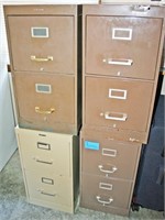 (4) 2-Drawer Metal File Cabinets