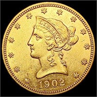 1902 $10 Gold Eagle CLOSELY UNCIRCULATED