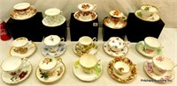 15 China Tea Cups & Saucers