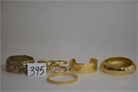 Lot of 5 Gold tone Bracelets