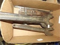 Monkey Wrenches, Wooden Handled Adjustable & Allig