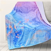 RosieLily Tie Dye Blanket  50X60 Inches  Blue