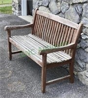 Wooden outdoor teakwood bench - does need some