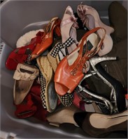 Tote full of shoes-different sizes