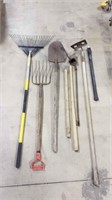 YD 8pc leaf rake Garden tools Shovel Hoe