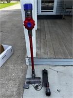 Dyson vacuum with battery, charger, attachments