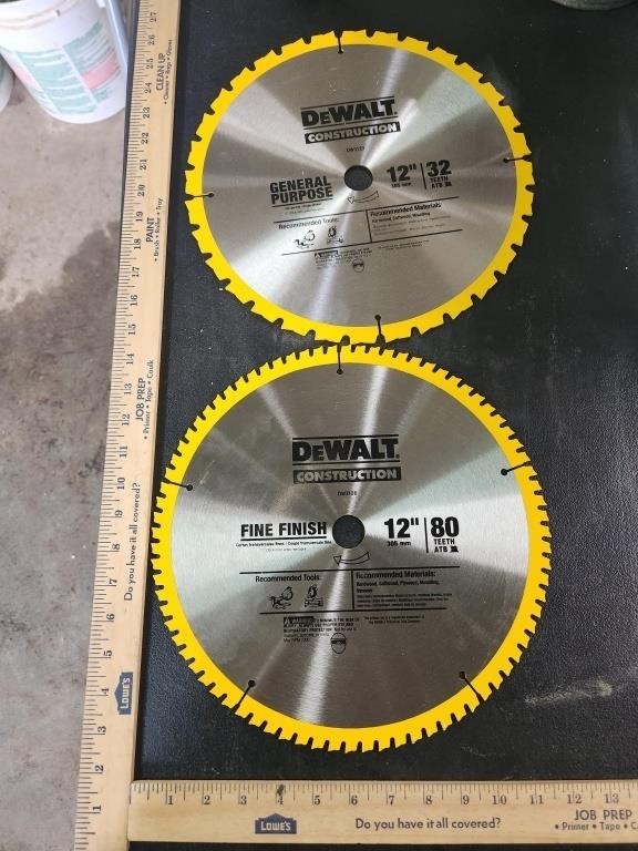 New 12" Dewalt saw blades