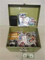Lot of Assorted Sports Cards w/ Metal Case