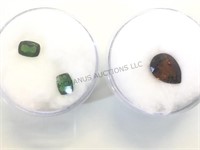 Red & green gemstones