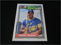 Manny Ramirez signed Rookie baseball card COA