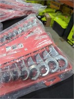 Milwaukee SAE 15 PC ratcheting combo wrench set