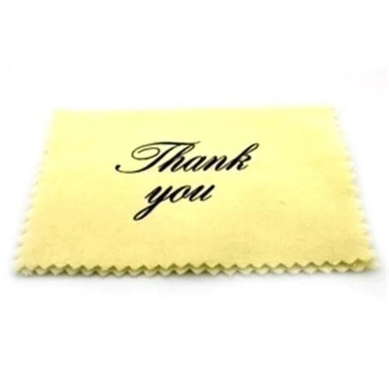 Yellow ' Thank You ' Jewelry Polishing Cloth