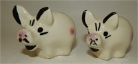 Little White Hand-Painted Pigs