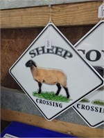 Sheep crossing sign
