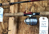 Shakespeare Ugly Cast rod & reel w/extra rod