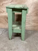 Wooden shop table 15 1/2 x 13 1/2 x 29 tall