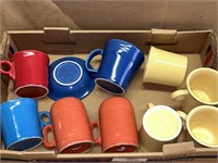 FIESTA WARE MIXED COLOR CUPS incl S&P