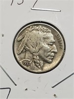 High Grade 1937 Buffalo Nickel