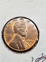 AU 1958-D Wheat Penny