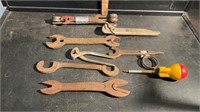 ASSORTED WRENCHES AND TOOLS