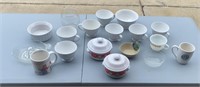 Lot of Various Kitchen Dishes and Mugs