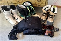Mixed Lot with Vintage Ski Boots, Sorel Boots &