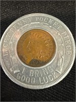 Lucky penny, pocket piece from the 1904 world