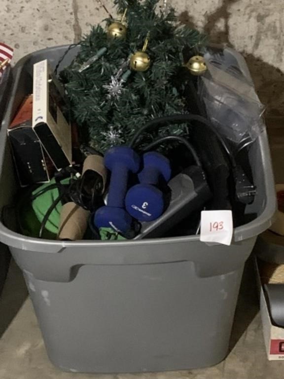 Tote of Christmas, exercise gear and other