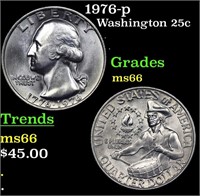 1976-p Washington Quarter 25c Grades GEM+ Unc