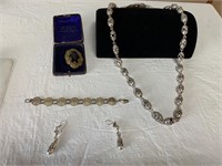 Sterling Silver: Necklace Bracelet Earrings Ring