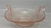 Pink swan handle dish