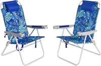SUNNYFEEL 17 Beach Chairs 2 Pack
