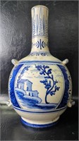 Vintage Delft Blue Flask Vase by Global Views