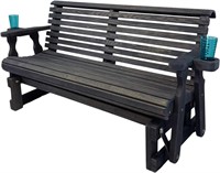 800 Lb Roll Back Porch Glider  5ft  Black