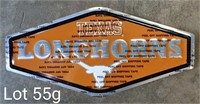 Metal NCAA Longhorns Sign, 11.5in X 23.5in