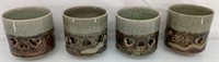 4 Vintage Otagiri Somaware Japan ceramic cups