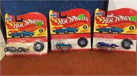 3 Hot wheels new on card. vintage collection
