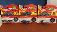 3 Hot wheels New on card vintage series