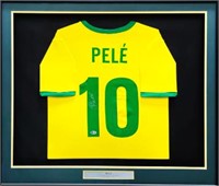CBD Brazil Pele Autographed Framed Jersey Beckett