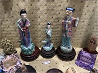 THREE CHINESE PORCELAIN FIGURES