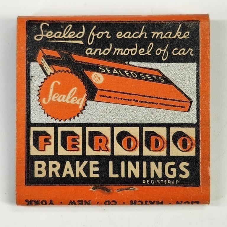 SAM'S FERODO BRAKE LINING FEATURE MATCHBOOK