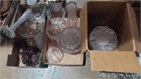 Lot of crystal and other glassware 3 boxes