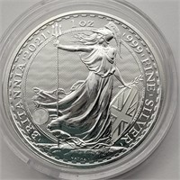 2021 BRITANNIA 1 OZ FINE SILVER ROUND