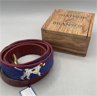 Slathers & Branson Hand-Stitched Belt in Box