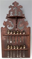 Spoon Rack and Silver Spoons