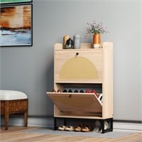 Large Shoe Cabinet with 2 Flip Drawers